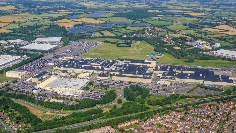 An aerial view of the Honda Motor Company Plant at Swindon