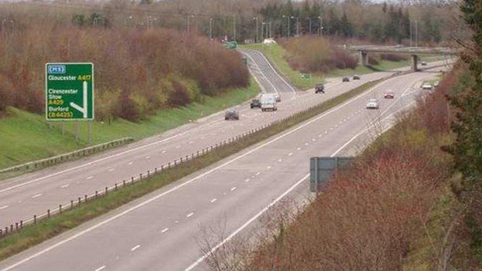 A419/A417 slip road to Cirencester