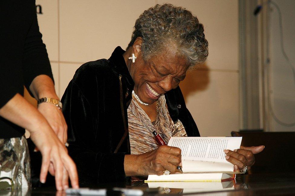 Maya Angelou signs copies of 'Maya Angelou: Letter to My Daughter' on 30 October, 2008 in New York City.