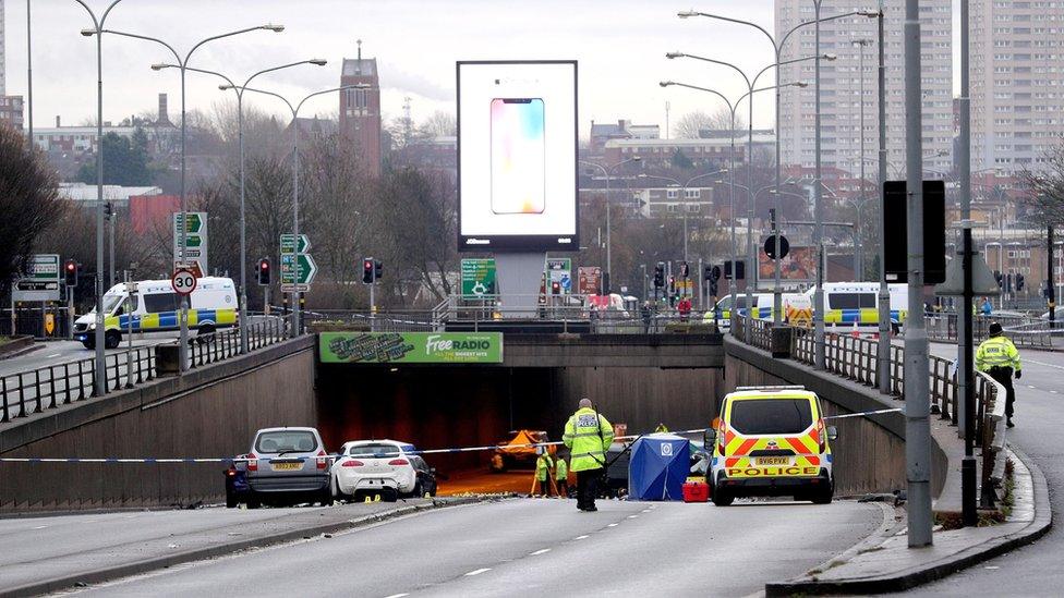 Belgrave Middleway- the scene of the crash