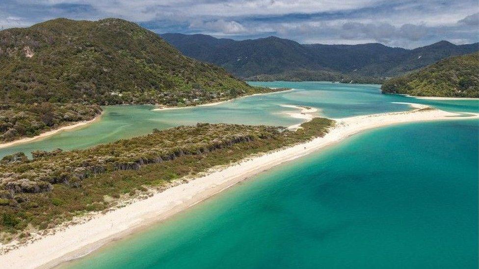 Image of Awaroa Inlet on New Zealand's South Island - February 2016