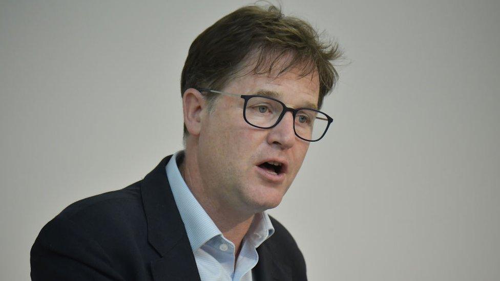 Facebook's head of global affairs Sir Nick Clegg