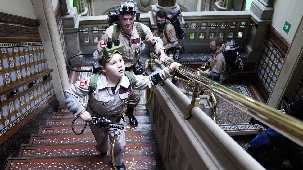 George ghostbusting Make-A-Wish