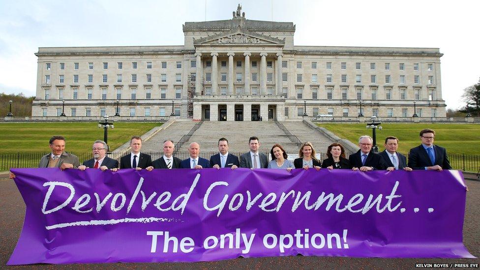 Business and civic society leaders at Stormont