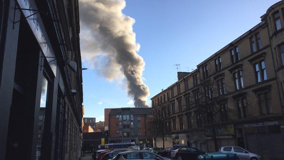 Fire in Helen Street, Govan