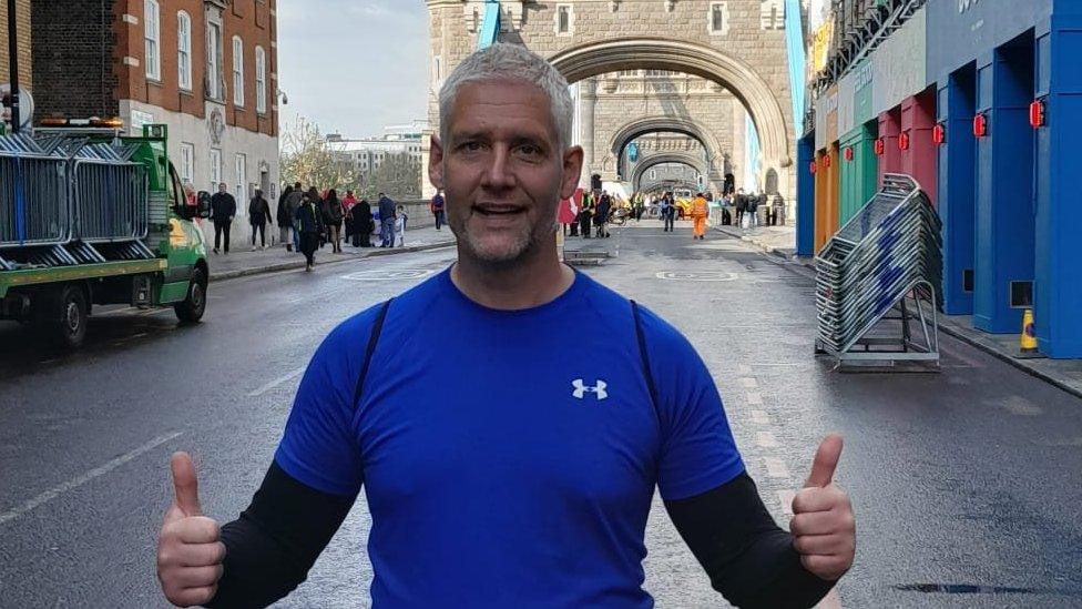 Tom at tower bridge