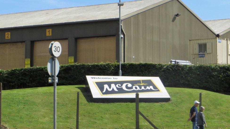 McCain sign at UK headquarters