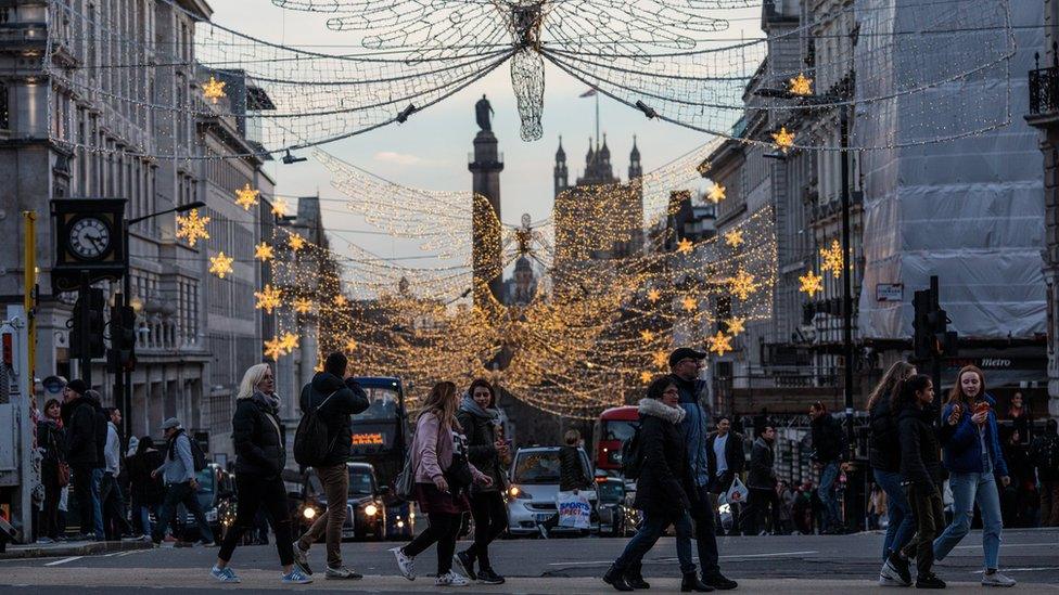 Shoppers in London