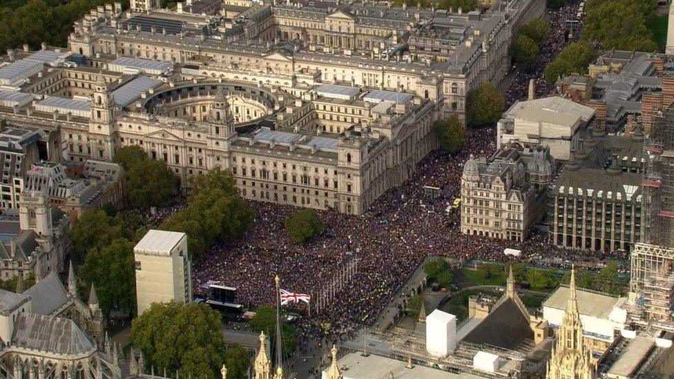 Protesters outside the House of Commons