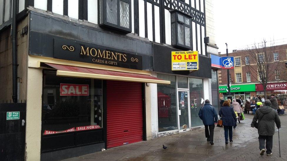 empty Rotherham shops