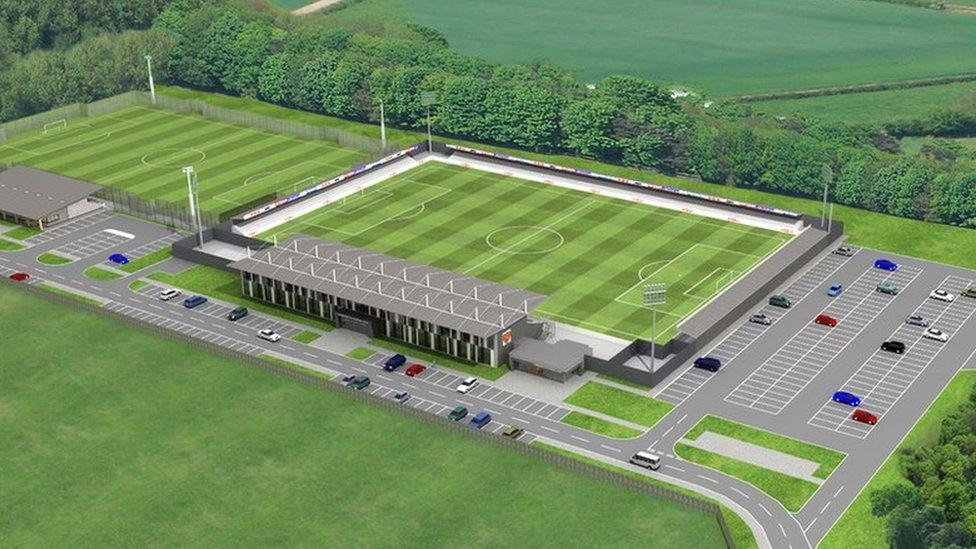 Artist's impression of Cambridge City FC at Sawston