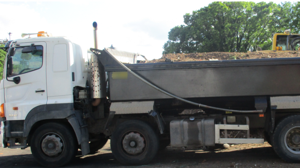 seized tipper lorry