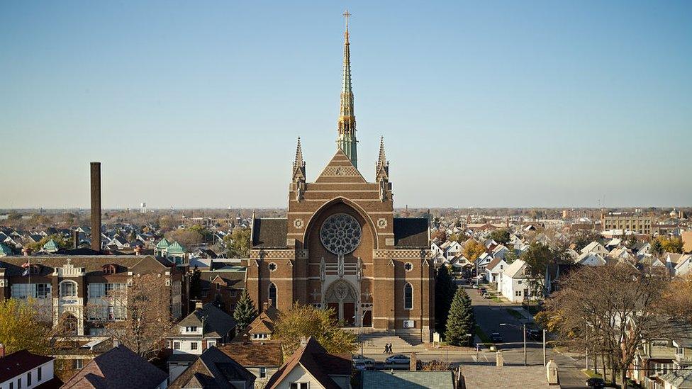 Florian Roman Catholic Church in Hamtramck, Michigan.