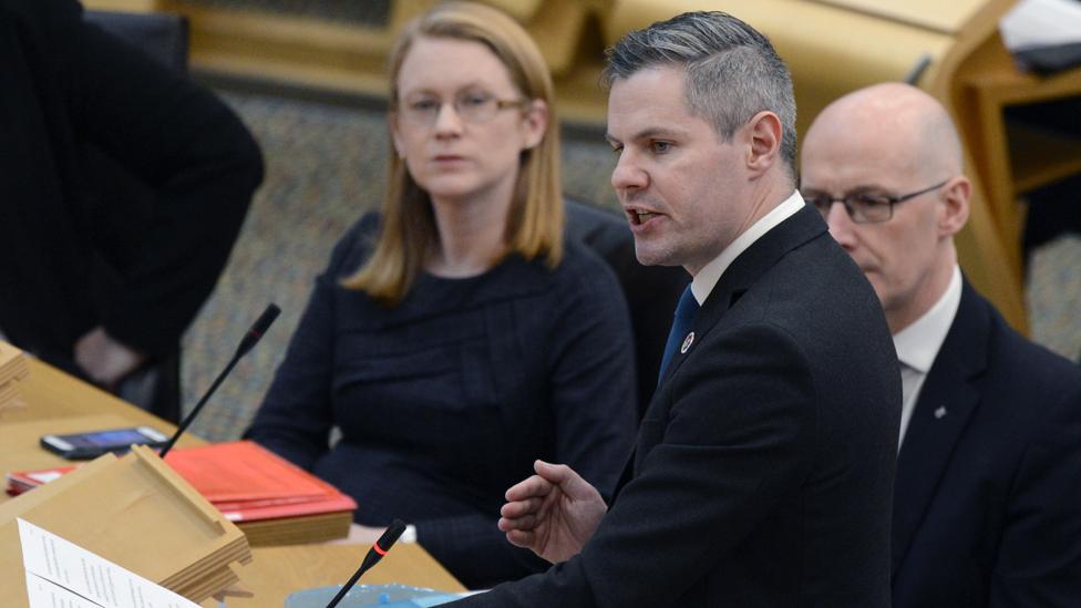 Derek Mackay in the Scottish Parliament