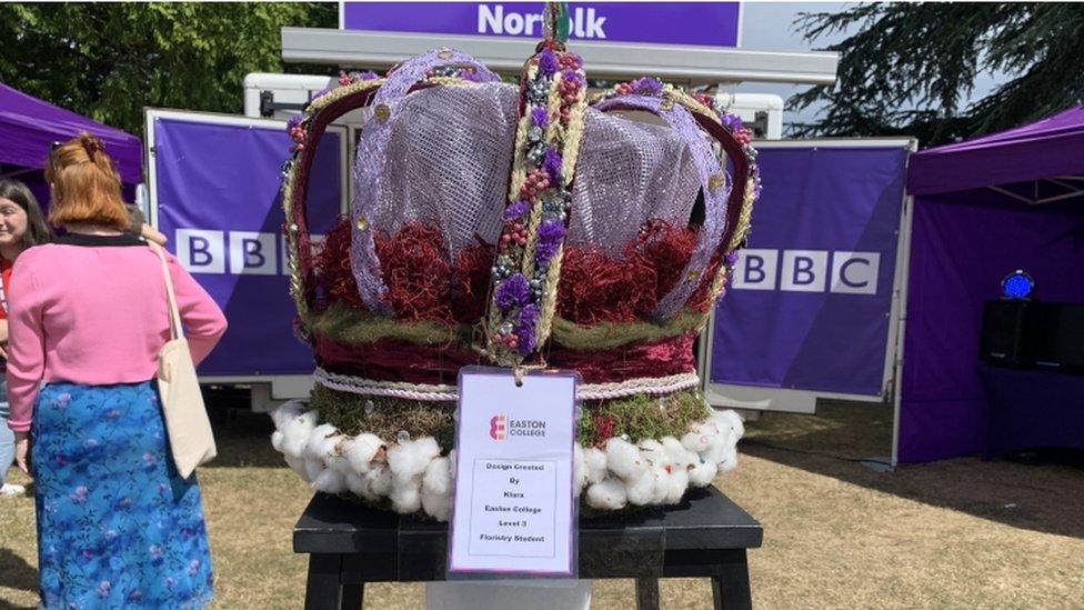 Floral crown made for the Queen's Platinum Jubilee