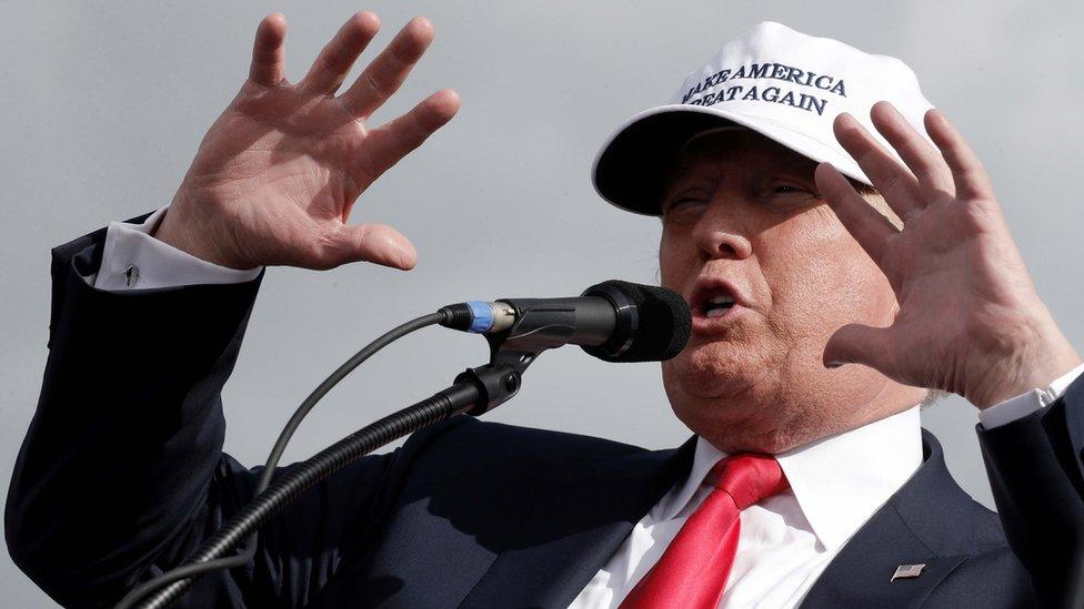 Republican US presidential nominee Donald Trump speaks at a campaign rally in Lakeland, Florida, U.S., October 12, 2016