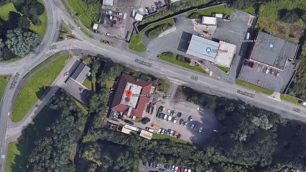 Google Maps: Swansea Enterprise Park