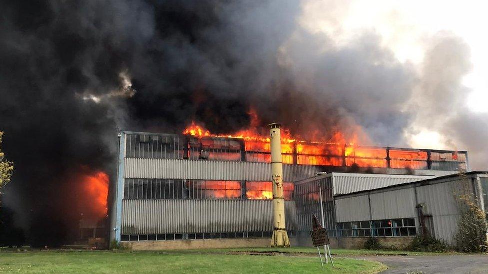 Large business park fire