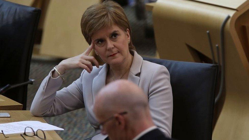 First Minister Nicola Sturgeon with John Swinney