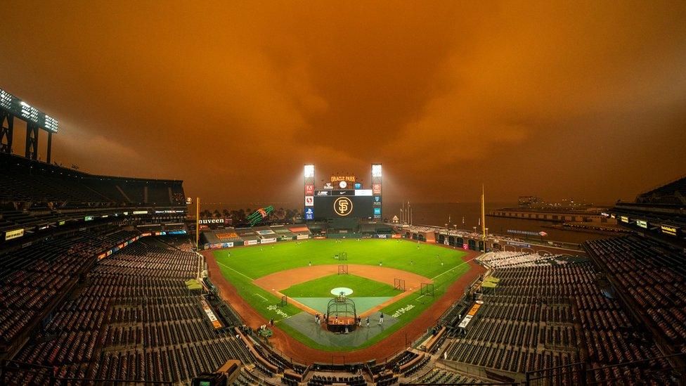 General view of Oracle Park before the game between the San Francisco Giants and the Seattle Mariners