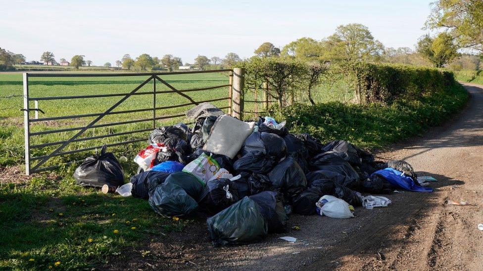 Fly tipping site