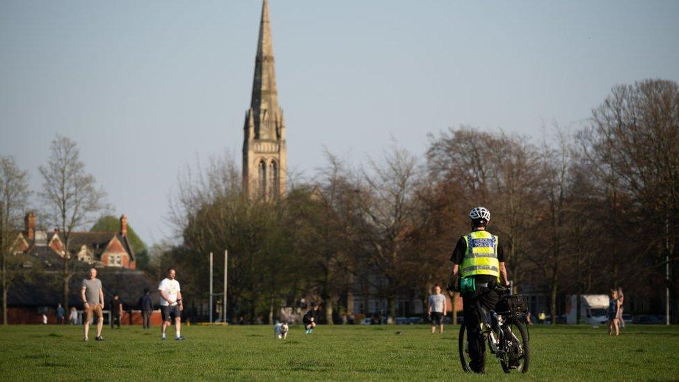 police in Cardiff park