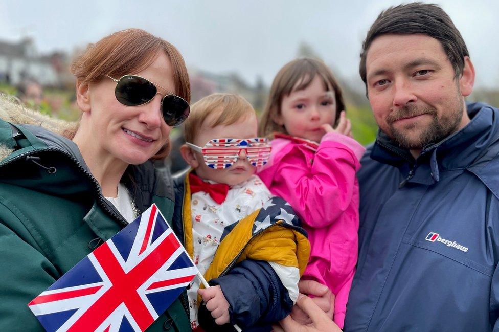 Gavin (37), Elaine(40), Amber(2) & Harris (1) Thomas from Edinburgh