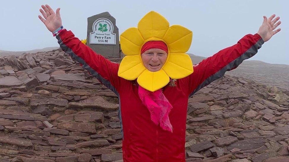 Desmond Lally at the top of Pen y Fan