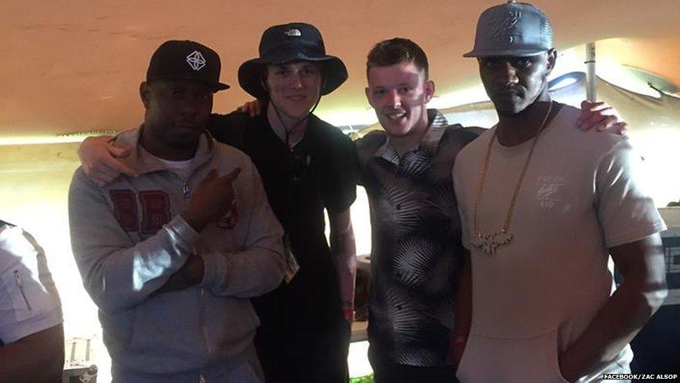 Dizzee Rascal, Zac Alsop, Jamie Rawsthorne and another grime artist