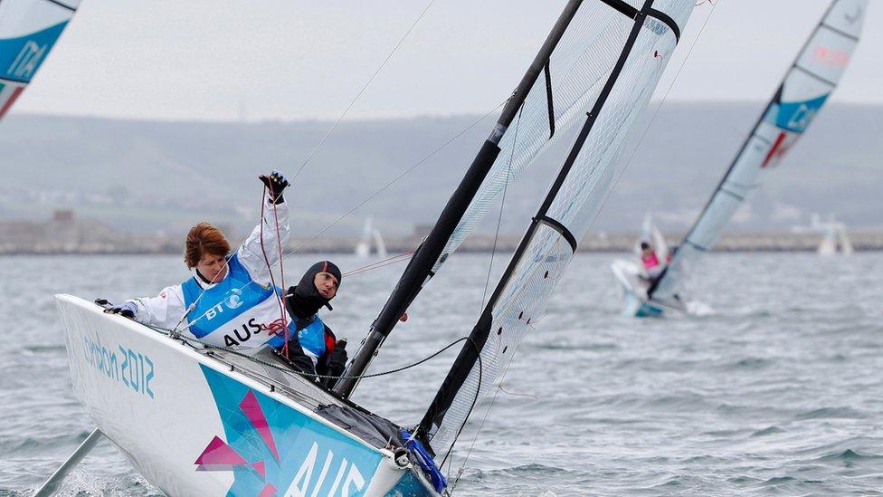 Two-Person Keelboat (SKUD18) sailing competition during the London 2012 Paralympic Games