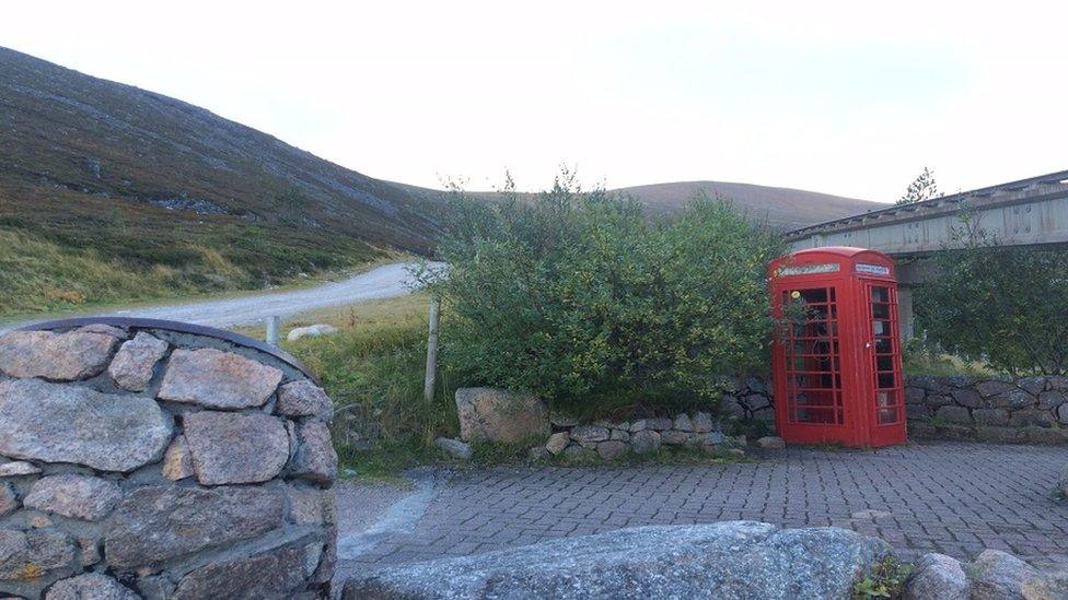 phone box Cairngorm National Park