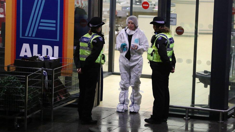 Forensics at Aldi in Skipton