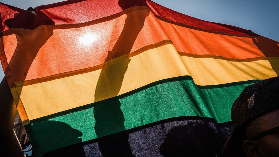 Rainbow flag at Durban Pride Festival