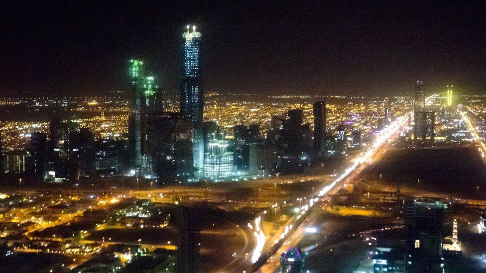 Riyadh's night skyline