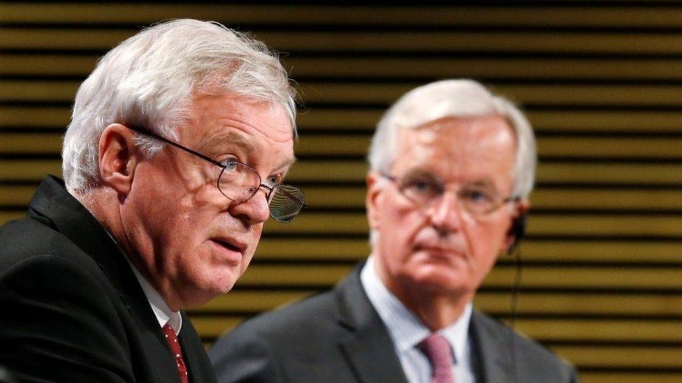 David Davis and Michel Barnier