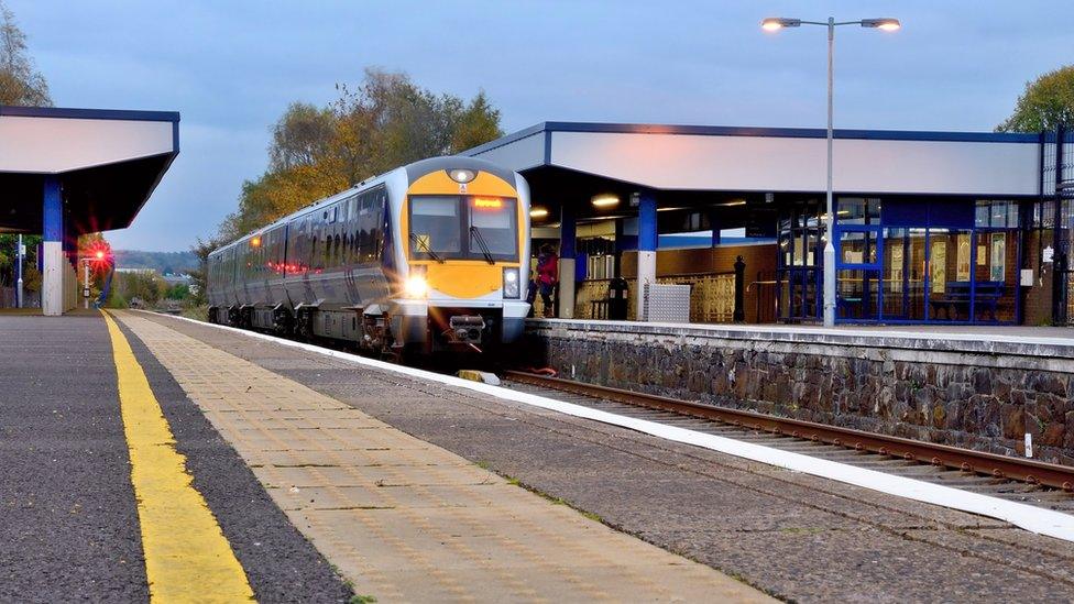 Ballymena train station in Northern Ireland