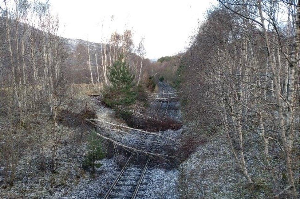 Storm damage on the far north line