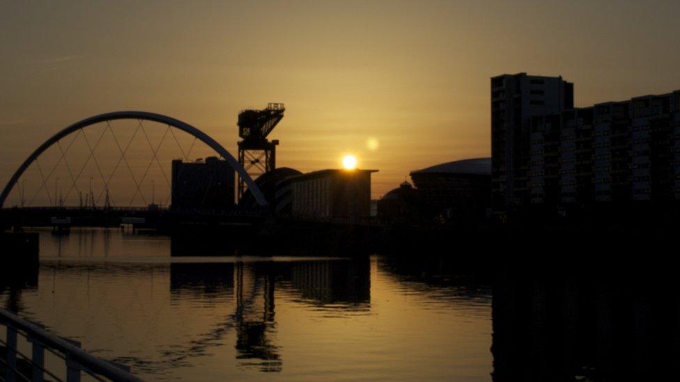 Sunset over Glasgow