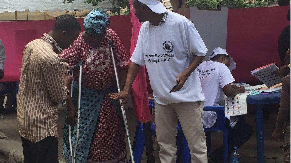 Voter in Tanzania