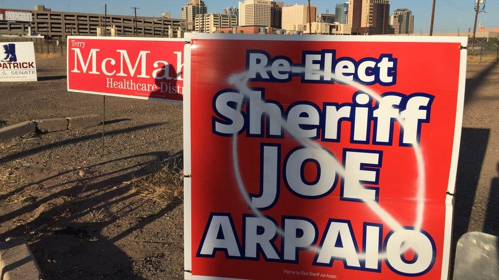 Anti-Arpaio poster, Arizona, 22 October 2016