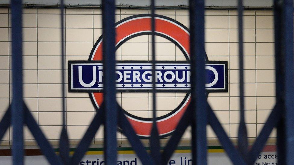 Stock image of closed Tube station