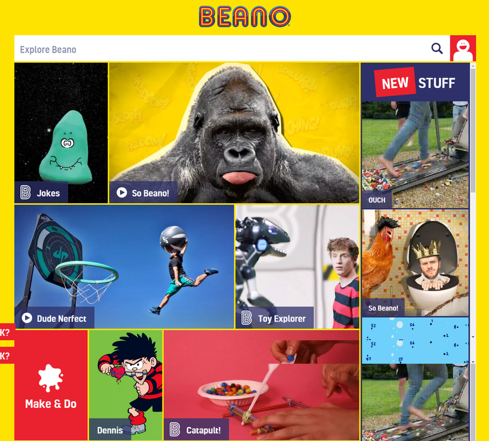 Beano website