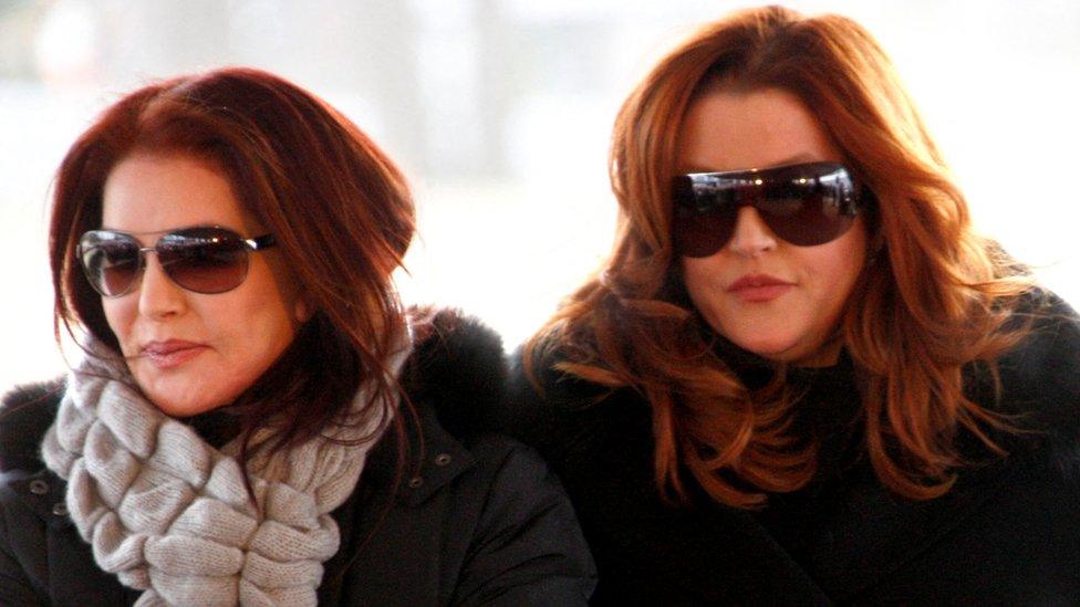 Priscilla and Lisa Marie Presley