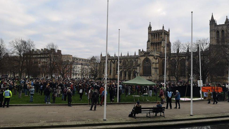 Kill the Bill protest in Bristol, January 2022