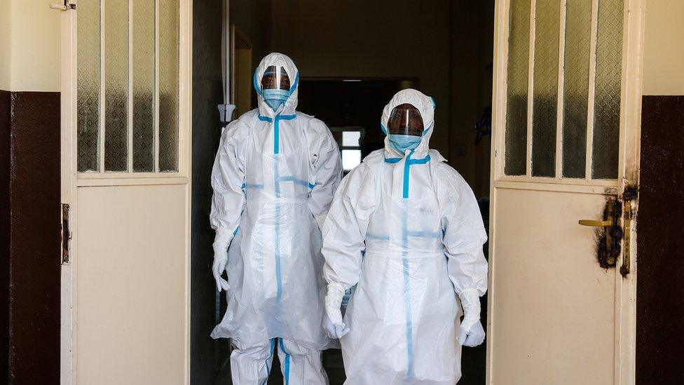 Healthcare staff caring for Ebola patients