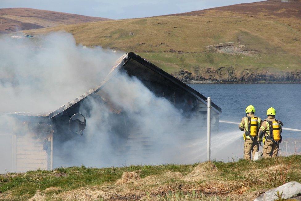 shetland house fire