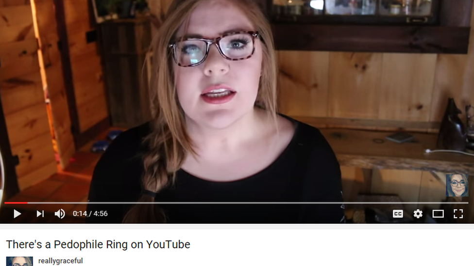 YouTuber Reallygraceful is one of the amateur investigators flagging up sexually explicit comments on YouTube