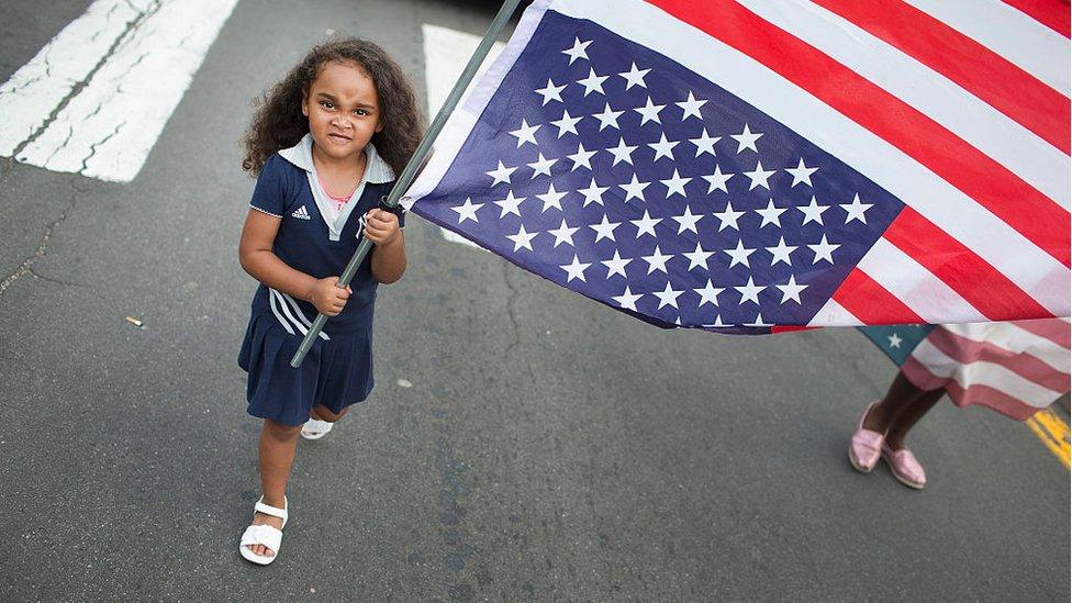 A young girl in Ferguson, Missouri.