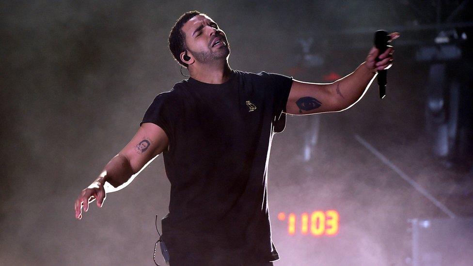 Drake performing at Coachella