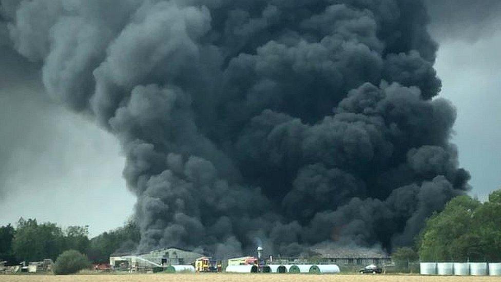 Fire at industrial unit